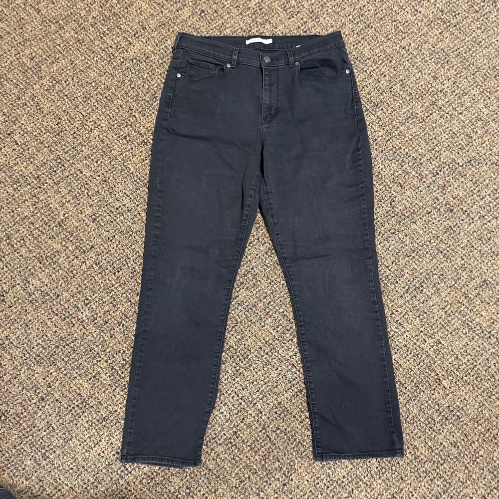 Levi's black straight leg jeans